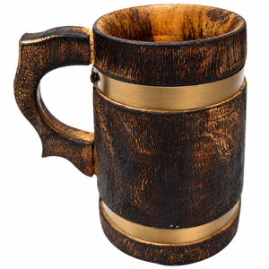 Jarra de Cerveza de Madera Hecha a Mano con Asa, Vaso Ecológico de Madera Estilo Barril Vintage para Fiestas y Accesorios de Bar - Product Image 5