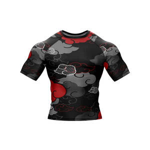 Mens Athletic Compression Shirt Quick Dry Breathable Eco-Friendly Washed Rash Guard Running Gym Wear Full <b>Sleeve</b> Crew Neck - Product Image 5