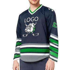 Maillot de hockey sur glace personnalisé de bonne qualité pour hommes, nom et numéro personnalisés, chemises de hockey, uniforme sportif - Product Image 1