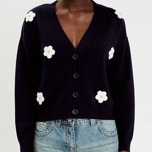 Color <b>V</b> <b>Neck</b> Summer Knit Breathable Button Up Shirt Women's Lightweight Tops Soft Texture Female Pullover <b>for</b> Europe - Product Image 3