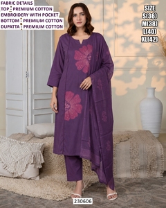 Traje Tradicional de Algodón para Mujer, Estilo Diwali, Largo hasta el Suelo, Marca Aab E Noor - Product Image 4