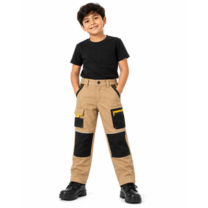 Pantalones de Trabajo para Niños, Pantalones Utilitarios Resistentes con Múltiples Bolsillos y Rodillas Reforzadas para Actividades al Aire Libre - Product Image 6