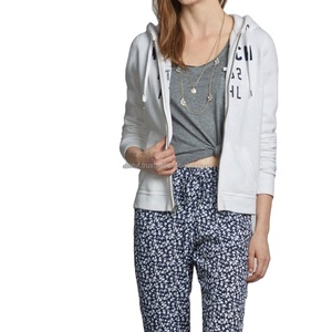 Sweat à capuche pour femme en molleton 100% coton de haute qualité, blanc chiné, anti-rétrécissement, séchage rapide, pour l'hiver, col à capuche, personnalisable - Product Image 1