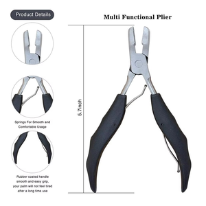 Outils de pose d'extensions de cheveux de dernière génération, pinces à micro-perles, pinces à extensions de cheveux en acier inoxydable, utilisables à des fins multiples - Product Image 2