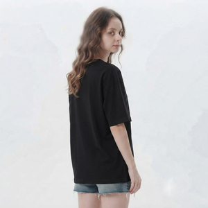 เสื้อยืดโอเวอร์ไซส์ผู้หญิง ผ้าฝ้ายระบายอากาศ ทรงหลวม สไตล์ลำลอง เสื้อยืดสตรีทแวร์ผู้หญิง สวมใส่สบาย เสื้อยืดสำหรับใส่ทุกวัน - Product Image 5