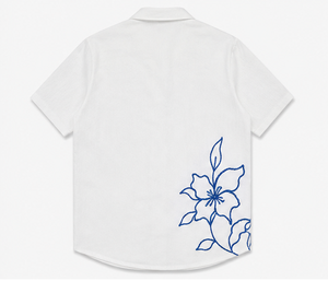 เสื้อเชิ้ตแขนสั้นผู้ชายแบบลำลอง ปกคอพับ เสื้อเชิ้ตฤดูร้อน - Product Image 6