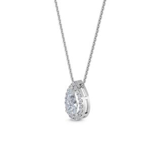 Collier élégant pour femme en or jaune 9 carats avec pendentif en diamant de laboratoire taille poire de 0,84 carat, bijou raffiné - Product Image 4