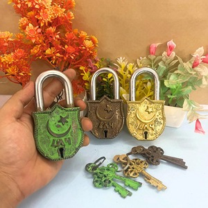 786 Brass Fish <b>Padlock</b> with Moon Star Keys Brass Functional <b>Padlock</b> Collectible Fish Design Antique <b>Padlock</b> Vintage Brass - Product Image 3