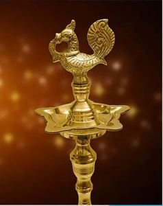 <b>Stone</b> Fancy Peacock Design Diya Oil Lamp Stand <b>Art</b> Deco India Home Crafts Home Decoration - Product Image 2