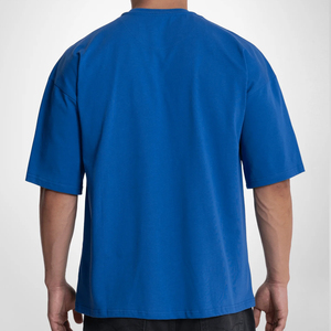 เสื้อยืดคอตตอนวินเทจทรงบ็อกซี่สไตล์สตรีทแวร์ ล้างสีแบบแอซิดวอช ทรงปกติ แขนสั้น เสื้อยืดเปล่าสำหรับผู้ชาย เสื้อลำลอง สั่งทำขายส่งได้ - Product Image 6