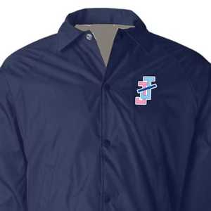 Jack and Jill Men <b>Line</b> Jacket Navy Snap Button Lightweight Windbreaker Casual Streetwear Outerwear <b>Coat</b> - Product Image 5