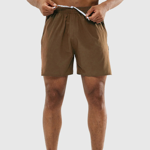 Pantalones Cortos Deportivos Casuales para Hombre 2025, con Logotipo Personalizado, Diseño Sólido, Cintura Media Elástica, Venta al Por Mayor, Teñido Liso, Ecológicos - Product Image 3
