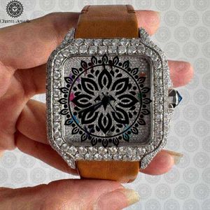 Reloj Mecánico Analógico de Lujo para Hombre Charm Jewells, Caja de Acero Inoxidable, Bisel con Diamantes, Correa de Cuero, Resistencia al Agua de 10 Bares, Automático - Product Image 1