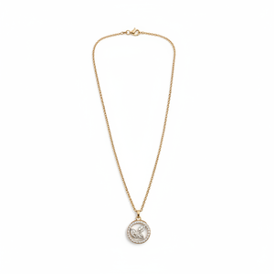 Collar con Colgante de Oro Rosa Revalia con Circonitas Marquise y Redondas, Cadena de Cable con Circonitas y Engaste Pavé, Joyería Elegante para Mujer - Product Image 5