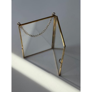 Cadre rectangulaire en métal et verre avec détail chaîne, léger, décoratif, pour la maison - Product Image 2