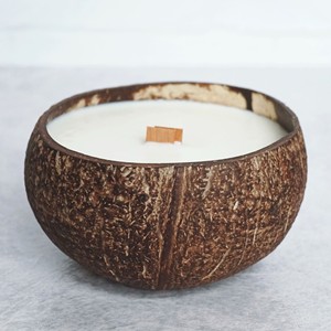 Vela de coco con concha de cera natural, velas perfumadas relajantes, decoración para el hogar personalizable hecha a mano, venta al por mayor - Product Image 6