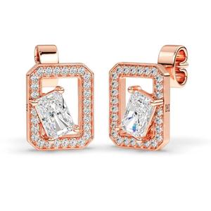 Boucles d'oreilles modernes en diamants de laboratoire, or 10K 14K 18K, platine, argent, pour mariage, usage quotidien, bijoux fins pour femmes, look élégant - Product Image 5