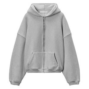 Sudadera con capucha personalizada estilo streetwear, sudadera con capucha personalizada en blanco de 400 GSM, sudaderas con capucha con cremallera de algodón 100% para hombre y mujer. - Product Image 4
