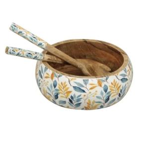 Vajilla Decorativa de Madera para Uso Diario en el Hogar, Producto de Alta Calidad, Tazón para Servir de Madera de Acacia Rústica Esmaltada - Product Image 3