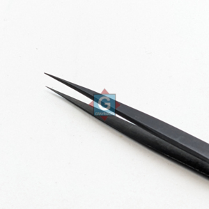 Pinces à extensions de cils en acier inoxydable pour des cils noirs parfaits, haute qualité avec pointe fine - Product Image 2