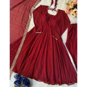 Robes de soirée élégantes Belle robe de soirée avec Dupatta et Pallu - Product Image 5