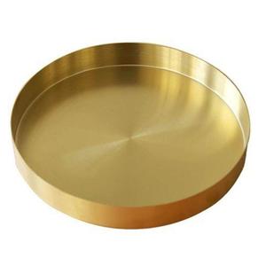 Plateau rectangulaire en acier inoxydable doré, plateau à fruits, plateau à gâteaux, plateau à dessert pour la nourriture occidentale, assiettes de camping, plateau de service - Product Image 1