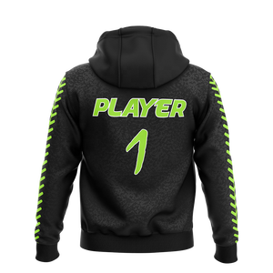 Nouvel Arrivage Sweat à Capuche Polaire Noir de Haute Qualité pour Homme avec Impression par Sublimation et Motif de Points de Baseball Vert, Pull de Sport Uni - Product Image 2