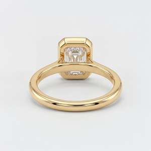 Anillo de Compromiso Solitario con Diamante CZ de Corte Esmeralda de 2.00 CT, con Bisel Milgrain, en Plata de Ley 925, Regalo de Aniversario de Bodas - Product Image 3