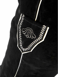 Lederhosen Negros Bordados para Hombre con Camisa a Cuadros Roja, Traje Tradicional Alemán, Ropa Casual, Estilo Otoñal - Product Image 2