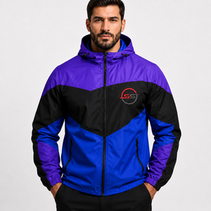 Chaqueta cortavientos personalizada para hombre diseñada con materiales de primera calidad, tacto ligero y servicios de fabricación de marca privada OEM ODM - Product Image 1