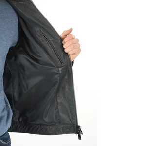 Nouvelle arrivée : Blouson aviateur en cuir d'autruche pour homme, toile de haute qualité, écologique, coupe-vent, design gaufré, pour un confort optimal - Product Image 4