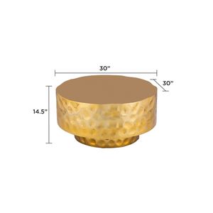 Tavolino da Caffè CT 90 25 30 in Stile Moderno Realizzato con Metallo Dorato - Product Image 2