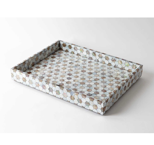 Bandeja de Nácar para Servir y Organizar, Juego de 2 Piezas en Diferentes Tamaños, Apta para Lavavajillas, Multifuncional - Product Image 3