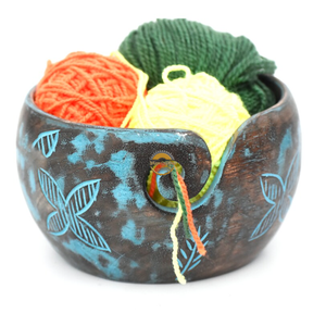 Cuenco de Hilo de Madera Estilo Antiguo, de Teca Pulida Jali, con Decoración Tallada Ovalada, Soporte para Regalos, Hogar, Cocina, Animal, de AYAANS - Product Image 2