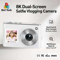Caméra de vlogging professionnelle DLC DC325W 8K à double écran avec autofocus, caméscope numérique sans miroir pour YouTube, TikTok et équipement de blogueur