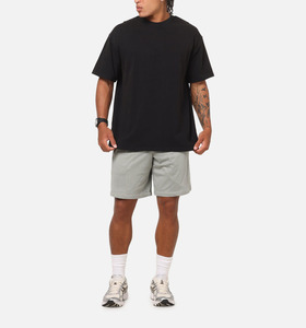 Pantalones Cortos Bermuda de Malla Gris para Hombre, Cintura Elástica, Transpirables, Casuales, Deportivos - Product Image 3