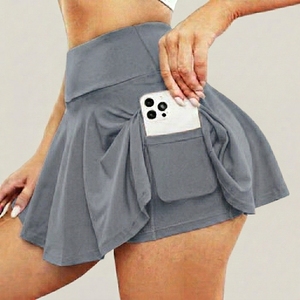 Shorts sportifs taille haute effet ventre plat à séchage rapide en nylon et élasthanne imprimé léopard couleur pêche contrastée, vente chaude transfrontalière - Product Image 1