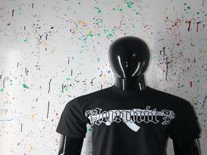 Camiseta negra serigrafiada 100% algodón 250 GSM con impresión de logotipo personalizado para hombre, tallas estándar americanas, envío DDP. - Product Image 4