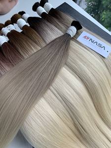 Prix de gros Extensions de cheveux en vrac Cheveux humains vierges vietnamiens Double Noyau 100 grammes Toutes les couleurs 18 pouces - Product Image 5