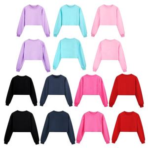 Sudadera recortada de moda para niñas de 3 a 16 años, Top corto informal para deportes, correr, trotar, viajes de fin de semana, actividades <span class=keywords><strong>al</strong></span> aire libre - Product Image 1