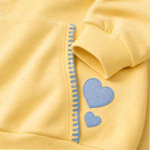 BOBBIN INDUSTRIES Sudadera con Capucha para Mujer, Tallas Grandes, Estilo Holgado, de Algodón, Informal, con Parche de Corazón Bordado, 300g, Superventas - Product Image 6