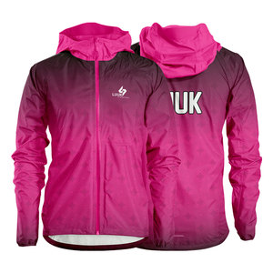 Custom Team Sublimated Windbreaker <b>Jacket</b> Hooded Full Zip <b>Waterproof</b> Lightweight Outdoor Running Sports <b>Jacket</b> Wholesale - Product Image 3