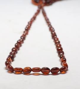 Natural Hessonite <b>Garnet</b> Smooth Oval Beads 6x8MM <b>Garnet</b> Gemstone Beads For Jewelry Making Supplies From Indian Wholesaler Bulk - Product Image 3