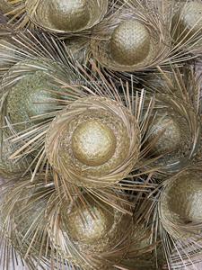 Sombrero de Paja Pava para Adultos, Sombrero Tradicional Puertorriqueño, Sombrero de Paja Deshilachado, Color Natural, Venta al por Mayor - Product Image 5