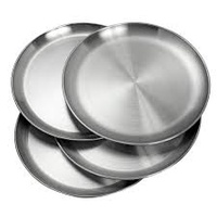 Plat de service classique en acier inoxydable résistant à la chaleur, écologique, pour la restauration, les fêtes, le barbecue, équipement de cuisine professionnel, plaque de cuisson pour grillades