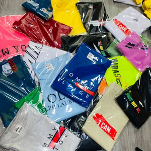 Lot de T-shirts à épaules tombantes en coton premium, unis et vierges, provenant du Bangladesh, issus d'une commande d'exportation annulée, en liquidation, pour hommes - Product Image 2