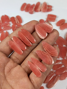 Paire de cabochons en rhodochrosite naturelle certifiée IGI, tailles et formes variées, pierres pour la fabrication de bijoux, prix de gros - Product Image 5