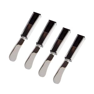 Cuchillo de mantequilla con mango acrílico, cabeza plateada de acero inoxidable, uso de cubiertos para utensilios de cocina, suministros para restaurantes de La India - Product Image 1