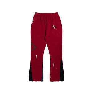 Pantalones de chándal al por mayor para hombre, de algodón y felpa, de pierna recta, estilo jogger, vintage, con efecto desgastado y lavado ácido, y de corte acampanado. - Product Image 6