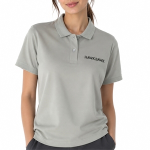 Camiseta Polo Clásica para Mujer, Manga Corta, Letra Bordada en el Frente, Informal, Tejido Cómodo de Alta Calidad, Fabricante de Camisetas Polo - Product Image 1